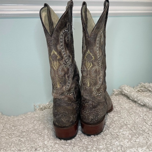 FERRINI Leather Unique Embroidered Cowboy Boots 9.5 - Picture 3 of 13